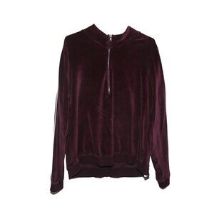 𝅺FABLETICS Britt Velour Pullover Sweater Half Zip Vintage Style Kate Huds…